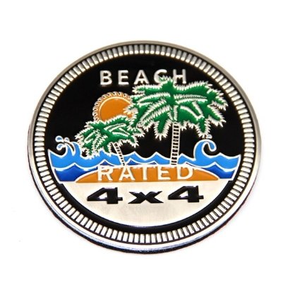 Beach Rated Palm Trees Jeep 4x4 3D Aluminum Badge | Jeep Vehicle Decor ...